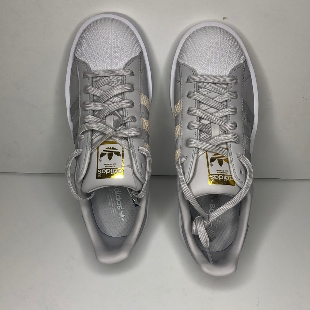 Women’s Adidas Superstar Bold Platform Grey/White - Picture 5 of 6